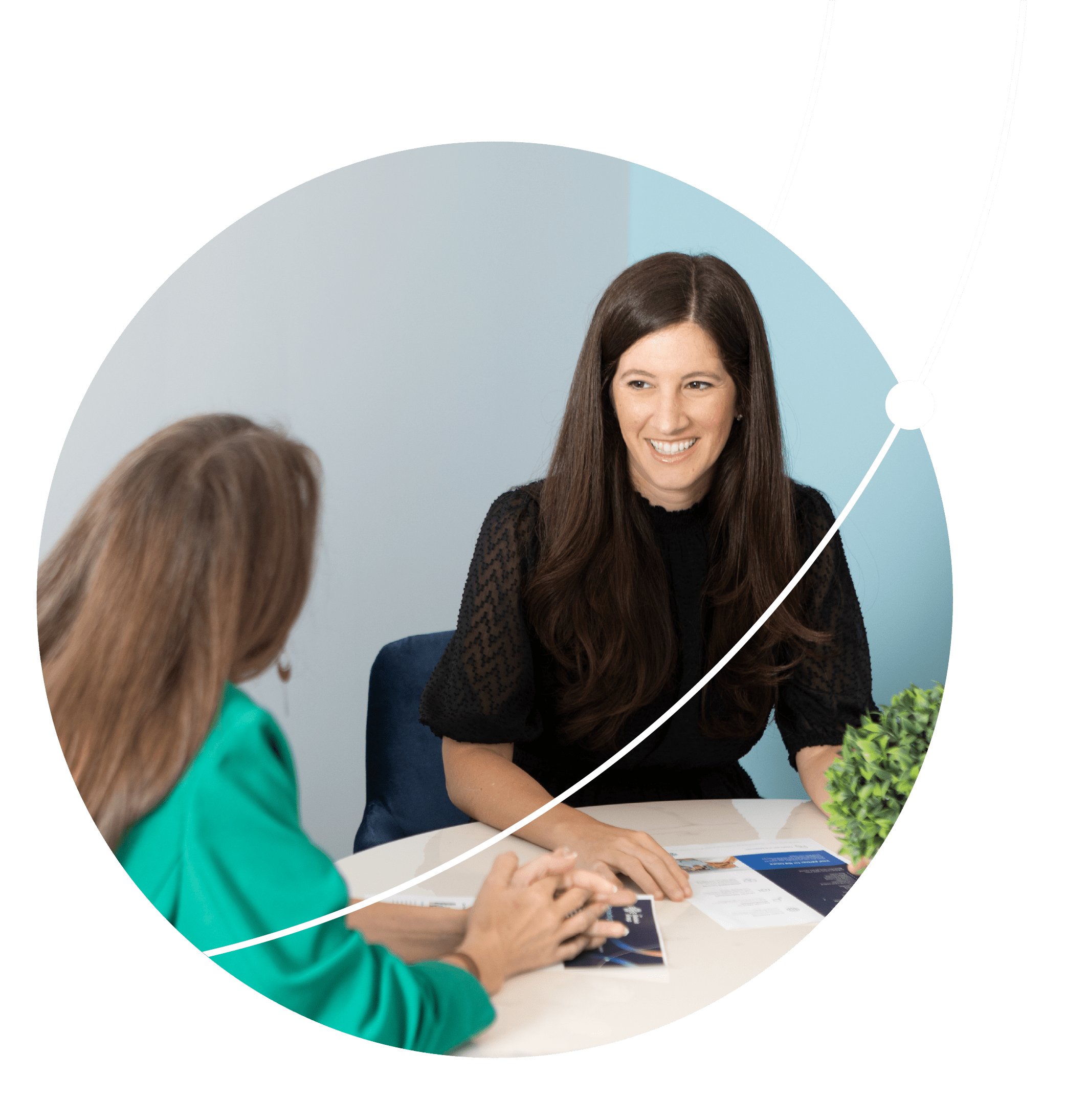 Colleagues in a meeting at The Baldwin Group