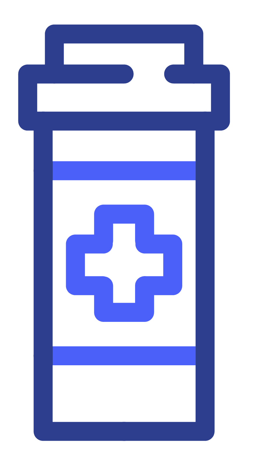 Rx bottle icon depicting Medicare Part D, prescription drug coverage